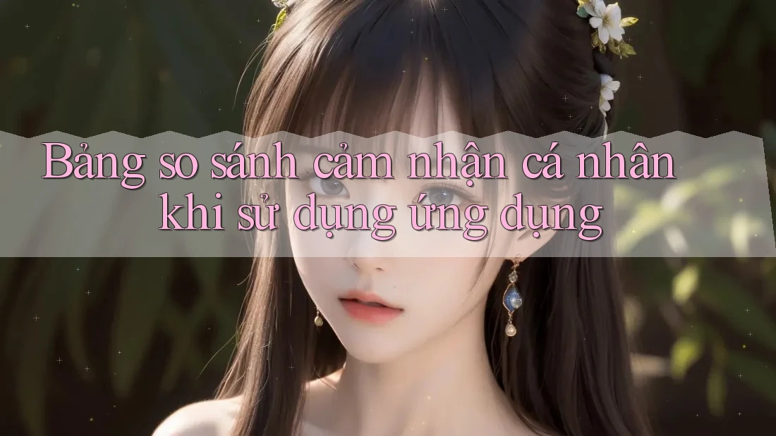 Bảng so sánh cảm nhận cá nhân khi sử dụng ứng dụng Bảng so sánh cảm nhận cá nhân khi sử dụng ứng dụng