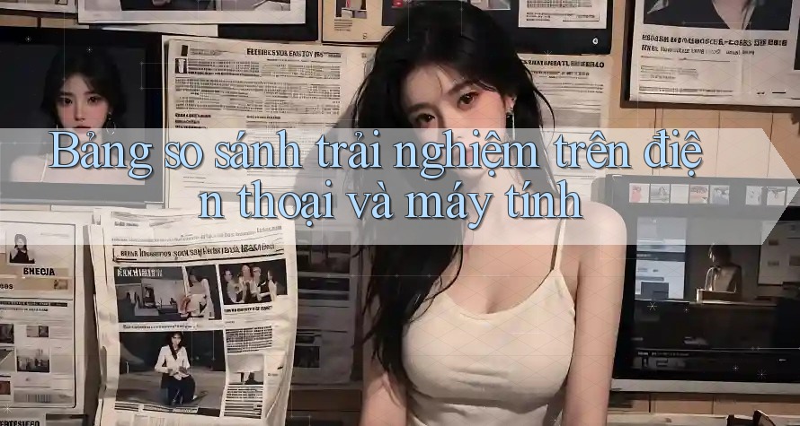Bảng so sánh trải nghiệm trên điện thoại và máy tính Bảng so sánh trải nghiệm trên điện thoại và máy tính