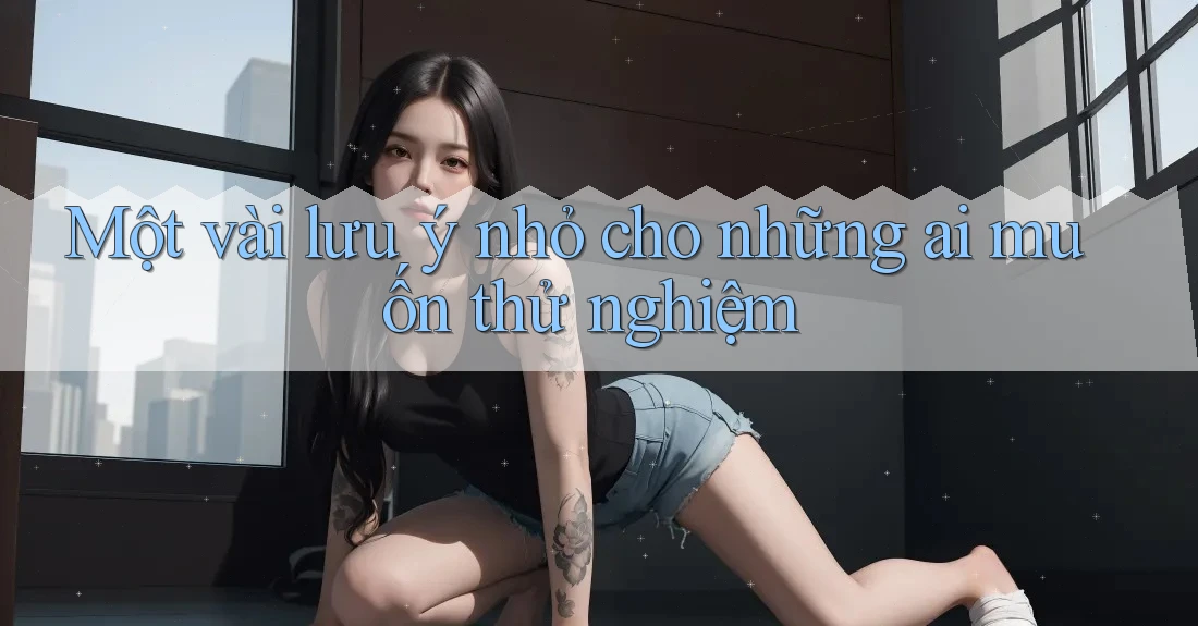 Một vài lưu ý nhỏ cho những ai muốn thử nghiệm Một vài lưu ý nhỏ cho những ai muốn thử nghiệm