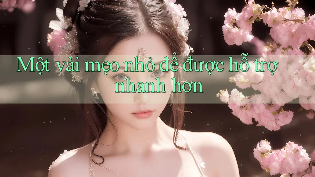 Một vài mẹo nhỏ để được hỗ trợ nhanh hơn Một vài mẹo nhỏ để được hỗ trợ nhanh hơn